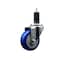 Service Caster 3.5'' SS Blue Poly Wheel Swivel 1-1/4'' Expanding Stem Caster SCC-SSEX20S3514-PPUB-BLUE-114 - alternate 1